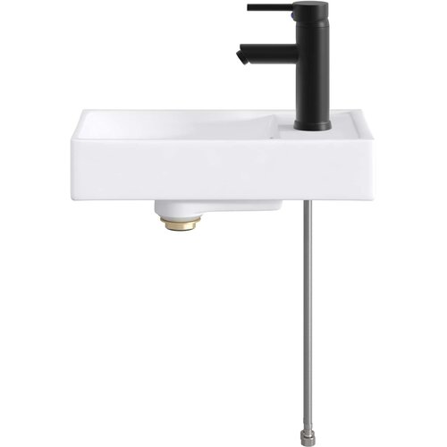  Umivaonik za kupaonicu Mat Crna 40,5 x 22,5 x 11,5 cm Metal Slike