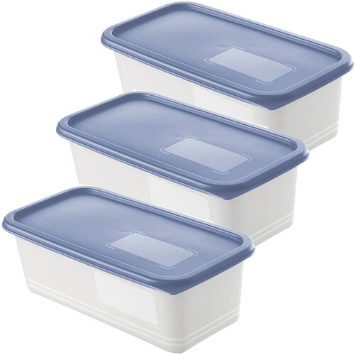 Rotho Set posod za shranjevanje Domino 1,2l / 3 kos / modra / pvc, (5000199373) Slike