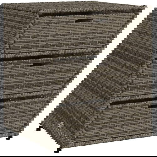 VidaXL Vrtna omara za shranjevanje siva 55x59x69 cm poli ratan, (21027468) Slike