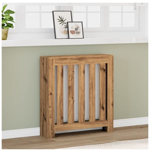 vidaXL Pokrov za radiator hrast 78x20x82 cm inženirski les Cene