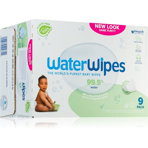 Water Wipes Baby Wipes Sopaberry 9 Pack otroški nežni vlažni robčki 9x60 kos Cene