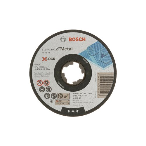 Bosch Rezne ploče Standard for Metal X-LOCK s ravnim sredi&scaron;tem prečnika 22,23 mm, za male ugaone brusilice 2608619780 Cene