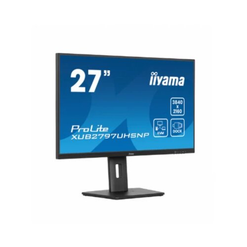 Iiyama 27" ips-panel, 2560x1440, 15cm height adj. stand, usb-c dock (96W pd, lan, dp-out, USB3x3.2+1xC(15W)) 1ms, 300cd/m², speakers, usb-c, kvm, hdmi, displayport Cene