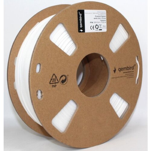 Gembird 3DP-PLA1.75-01-W PLA Filament za 3D stampac 1.75mm, kotur 1KG WHITE Cene