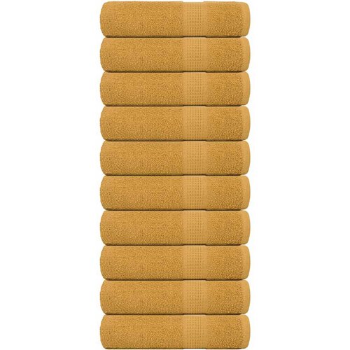 vidaXL Brisače za roke 10 kos zlata 50x100 cm 360 g/m² 100% bombaž Cene