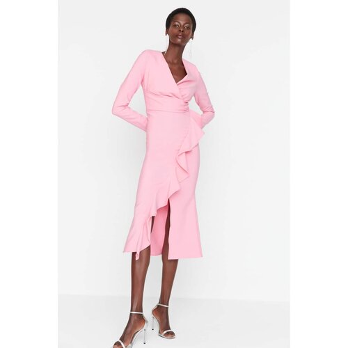 Trendyol Pink Collar Detailed Dress Slike