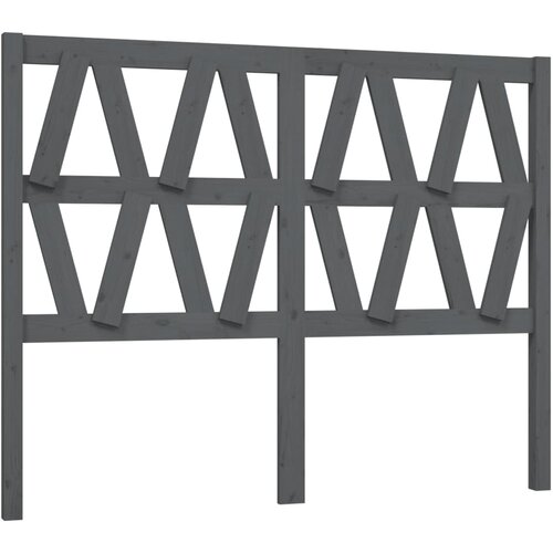 Maison Chic posteljno vzglavje - vzglavna omarica - nočna omarica sivo 146x4x100 cm trdna borovina, (21705472) Slike