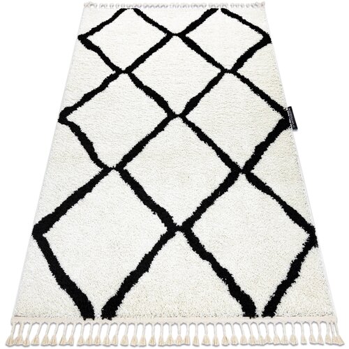 RugsX Preproge Preproga BERBER CROSS bela Čopki berbery Maroški 180x270 cm Bela Cene