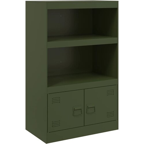 Maison Chic Komoda - Predalnik olivno zelena 67x39x107 cm jeklo, (21715657) Slike