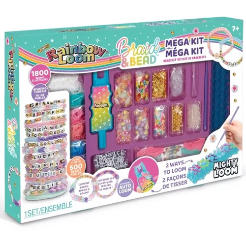Mga Entertainment Rainbow Loom: Velik komplet za izdelavo gumijastih zapestnic in nizanje perlic Cene