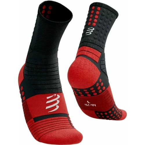 Compressport Pro Marathon Socks Black/High Risk Red T2 Čarape za trčanje