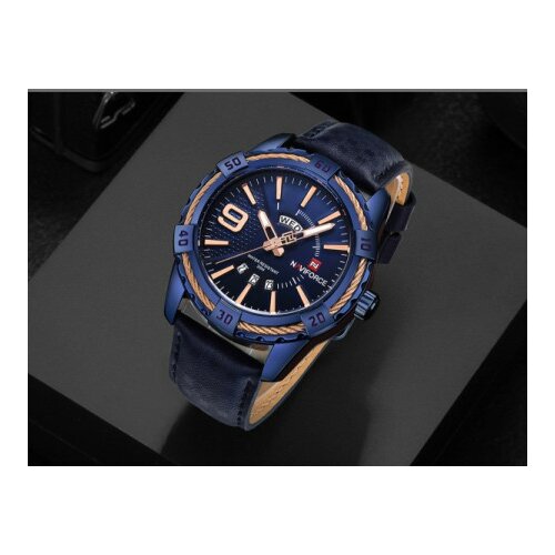 Naviforce 9117K Blue muški sat sa kožnom narukvicom Cene