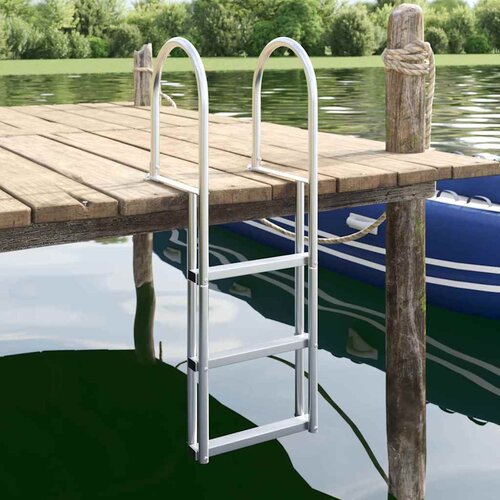  Ljestve za dok s 3 koraka Srebrno 45 x 11,5 x 134 cm Aluminij Cene