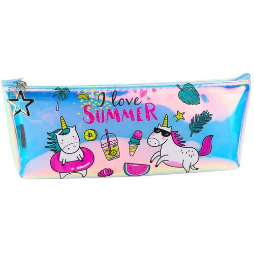  &amp;Scaron;kolska pernica Summer Unicorns 20x8cm - plava Slike