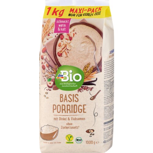 dmBio BASIS PORRIDGE kaša sa speltom i psilijumom 1 kg Cene