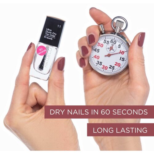 Artdeco Nail Lacquer Ultra Quick Dry Top Coat zgornji lak za nohte za pospe&amp;scaron;itev su&amp;scaron;enja laka 10 ml Slike