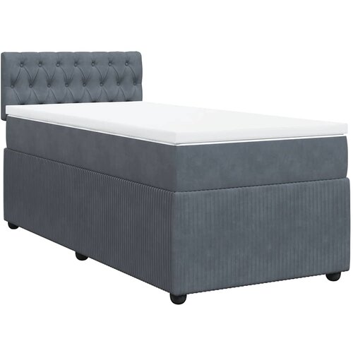 Box spring krevet s madracem tamnosivi 90x200 cm bar&amp;scaron;unasti Slike