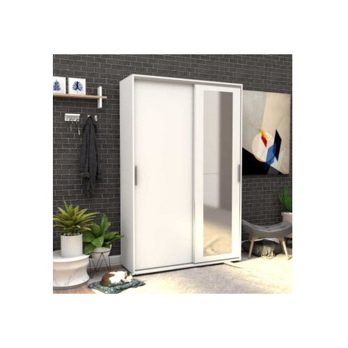 Hanah home Klizni plakar Prt-620-Bb-3, 120x38x187 cm, Beli Slike