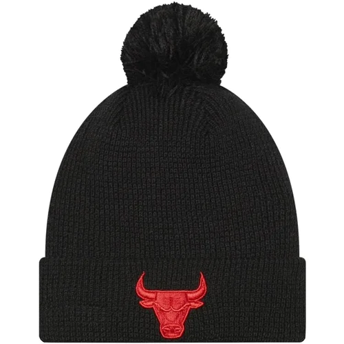 New Era Team Pop Bobble Beanie Chicago Bulls Hat Crna