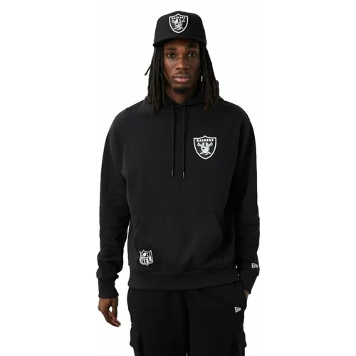 Las Vegas Raiders Majica s kapuljačom NFL Half Logo Oversized Hoody Black/White L