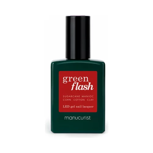 Manucurist green flash gel lak za nohte red & bordeaux - red cherry