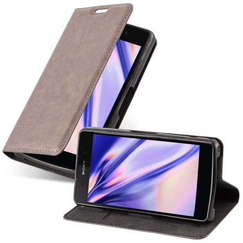 Cadorabo Ohi&scaron;je, združljivo z Sony Xperia Z2 COMPACT v kavovinsko rdeča - Za&scaron;čitni ovitek z magnetnim zapiranjem, stoječo funkcijo in režo za kartice, (20558320) Cene