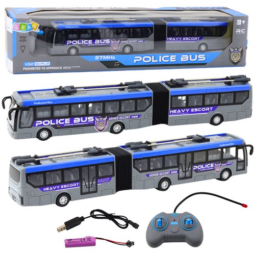  Zglobni policijski autobus na dalljinsko upravljanje 1:32 - sivo/plavi Cijene