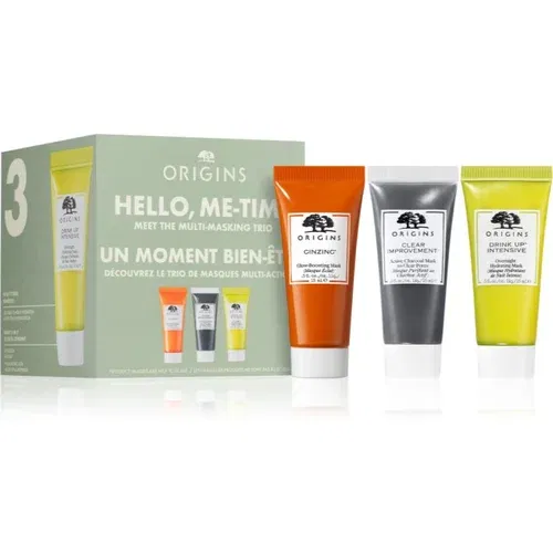 Origins Hello, Me-time Multi Masking Trio darilni set za obraz 3x15 ml