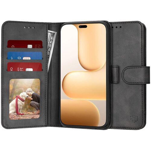 Techsuit Diary Book preklopna maska za Honor 600 Lite -crna Slike