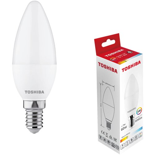  LED E-14 7W C37 3000K TOSHIBA Cene