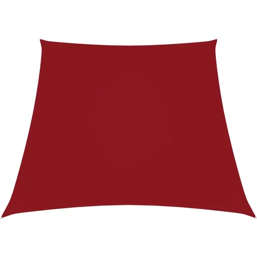  Jedro za zaštitu od sunca od tkanine trapezno 3/4 x 2 m crveno