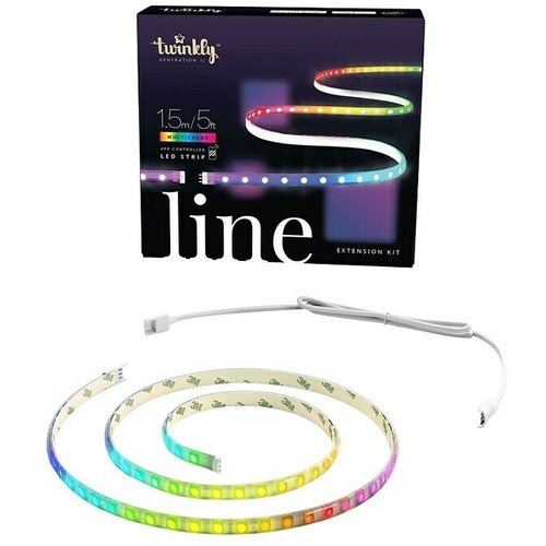 TWINKLY Set za produljenje LED trake Line (Bijele boje, Područje uporabe: U zatvorenom, 1,5 m, Boja svjetla: RGB) Slike