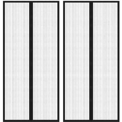 Furnova Zavesa proti mrčesu 2 kosa z magnetnimi bloki črna 210x90 cm, (21917626) Cene