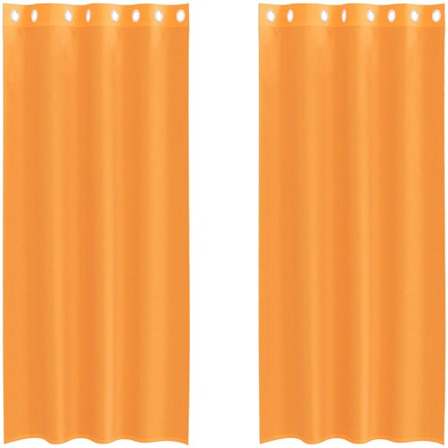 vidaXL Voile zavese z vponkami 2 kosa oranžna 140x225 cm Cene