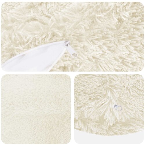  Presvlaka za jastuk 6 pcs HEERLEN Bijela &amp;Oslash; 60 cm PV flis Slike