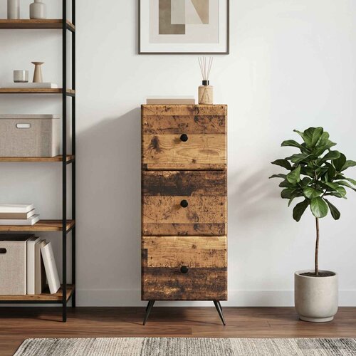  Ormar s ladicama Staro drvo 33 x 34,5 x 90 cm Konstruirano drvo Cijene