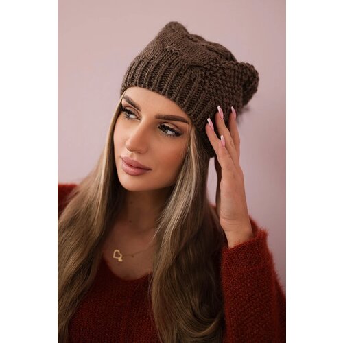 Kesi Cap with fleece Sandra K210 cappuccino Slike