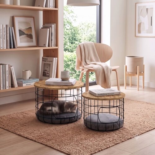 Hanah home set klub stolova Ligna, atlantski bor / crni Slike