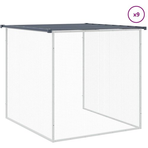  Kavez za koko&amp;scaron;i s krovom antracit 1003x98x90 cm pocinčani čelik Slike