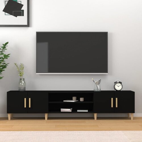 VidaXL TV omarica črna 180x31,5x40 cm inženirski les Slike