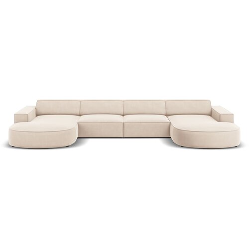 Micadoni Home Kutna garnitura od bež baršuna (u "U") Jodie - Cijene
