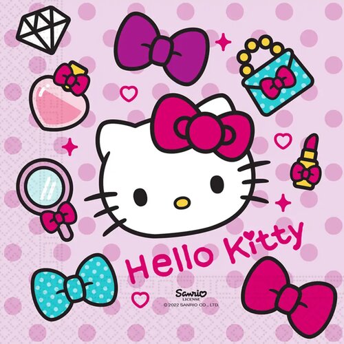 Procos Hello Kitty komplet papirnatih prtičkov – 2-slojni, 33x33 cm, 20 kosov Cene