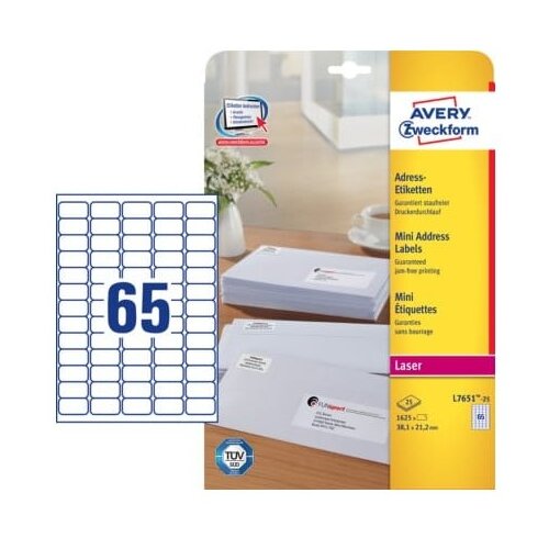 Avery Zweckform Etikete za pošiljateljev naslov 38,1 x 21,2 mm 1/25 Cene