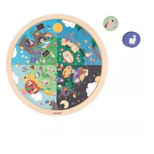 Janod Drvene puzzle Opažanja/ nauči vreme i godišnja doba/ bašta Cene