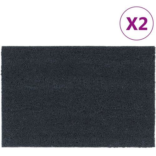 vidaXL Otirači 2 kom tamnosivi 40 x 60 cm čupavi od kokosovih vlakana Cijene