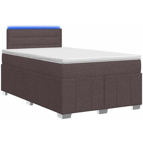  Boxspring krevet s madracem Tamno smeđa 120 x 190 cm Tkanina - Tamno smeđa 120 x 190 cm Dizajn linija Slike