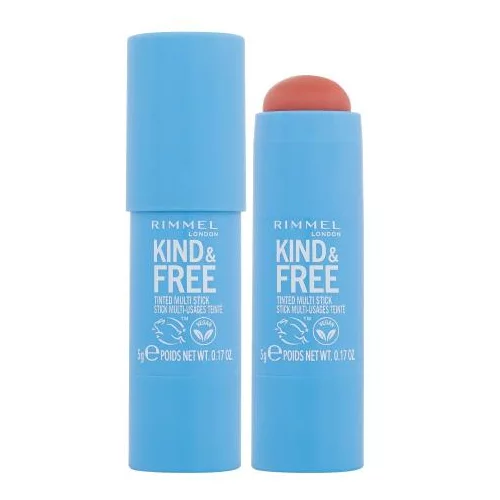Rimmel London Kind & Free Tinted Multi Stick rdečilo za obraz 5 g Odtenek 001 caramel dusk