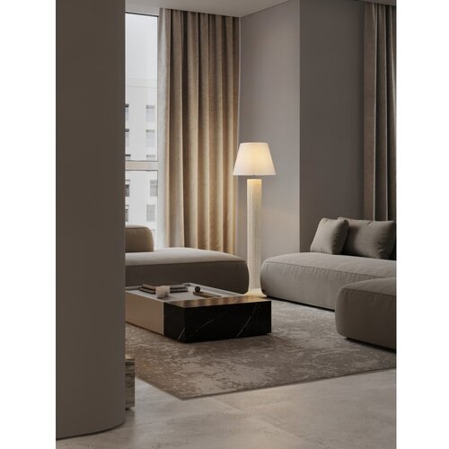 Nova Luce Bijela/krem stojeća svjetiljka od kamenine (visina 150 cm) Bacoo &amp;ndash; Slike