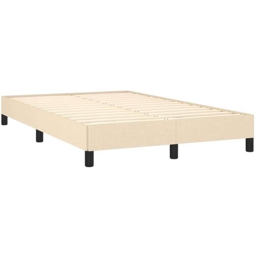VidaXL Krevet box spring s madracem krem 120 x 190 cm od tkanine Slike