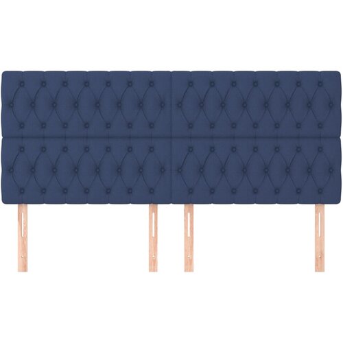  Uzglavlje plavo 200x7x118/128 cm tkanina Slike